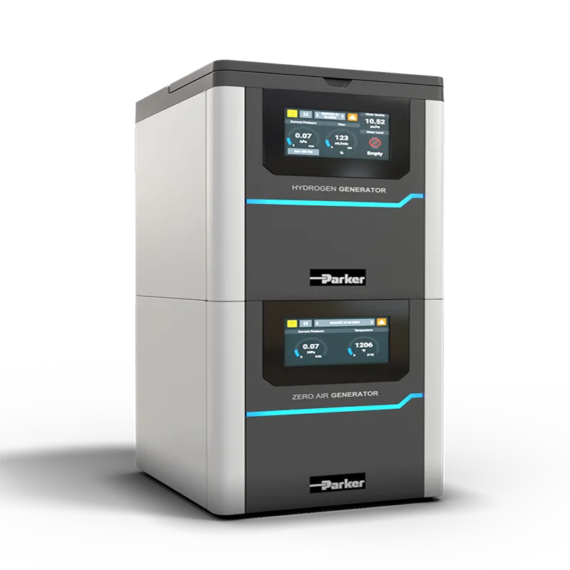 Stacked Parker ChromGas hydrogen and zero air generators